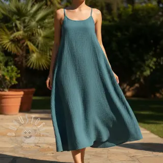 Double gauze/muslin indigo ORGANIC