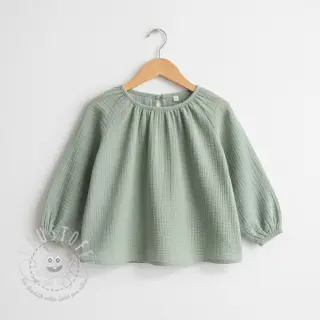 Double gauze/musselin dark mint ORGANIC