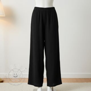 Double gauze/musselin black ORGANIC