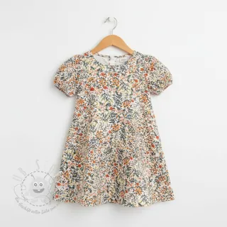 Double gauze/musselin Oldstyle flowers white digital print