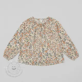 Double gauze/musselin Oldstyle flowers white digital print
