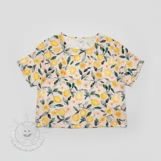 Double gauze/musselin Fresh lemons digital print