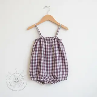 Double gauze/musselin Double sided CHECKS MINI grape