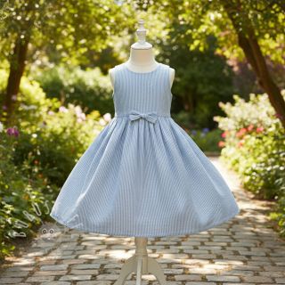 Double gauze/musselin YARN DYED Stripes light blue