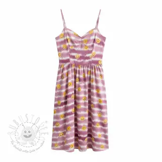 Double gauze/musselin Happy faces blush digital print
