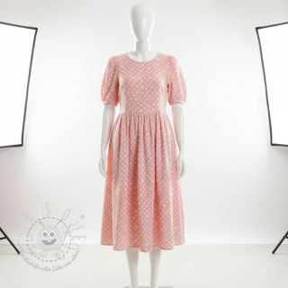 Double gauze/musselin JACQUARD Dots pink