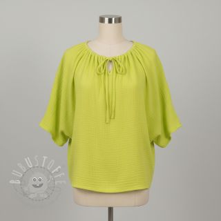 Double gauze/musselin NEON YELLOW ORGANIC