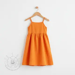 Double gauze/musselin NEON ORANGE ORGANIC