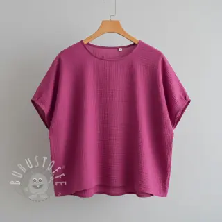 Double gauze/musselin cerise ORGANIC