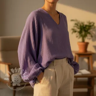 Double gauze/musselin lavender ORGANIC