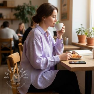 Double gauze/musselin bright violet