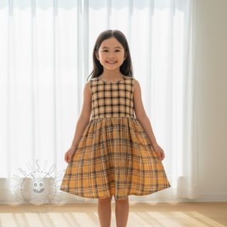 Double gauze/musselin Double sided CHECKS multicolour brown