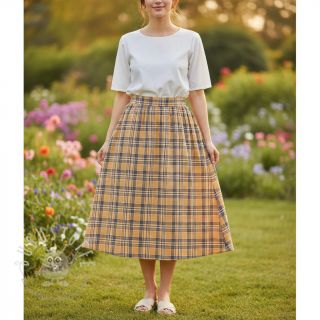 Double gauze/musselin Double sided CHECKS multicolour brown