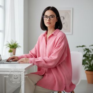 Double gauze/musselin pink ORGANIC