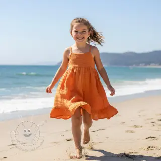 Double gauze/musselin orange