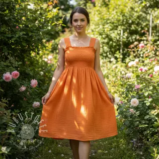 Double gauze/musselin orange