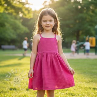 Double gauze/musselin fuchsia