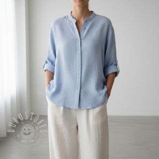 Double gauze/musselin blue heaven ORGANIC