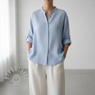 Double gauze/musselin blue heaven ORGANIC