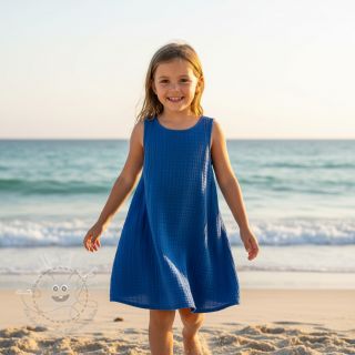 Double gauze/musselin cobalt