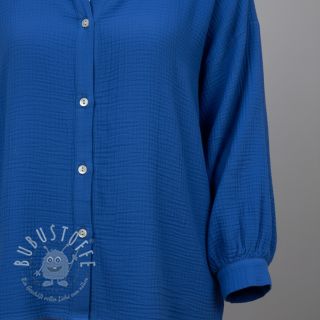 Double gauze/musselin cobalt ORGANIC