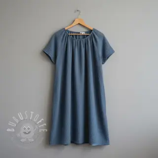 Double gauze/musselin jeans blue