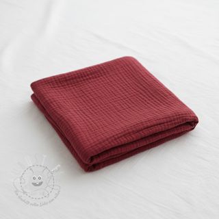Double gauze/musselin bordeaux