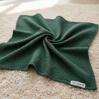 Double gauze/musselin old green