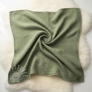 Double gauze/musselin moss green
