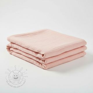 Double gauze/musselin light rose