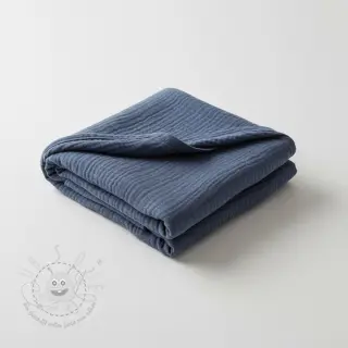 Double gauze/musselin jeans blue ORGANIC