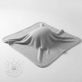 Double gauze/musselin light grey ORGANIC