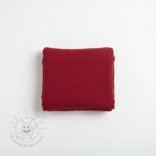 Double gauze/musselin red ORGANIC