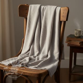 Double gauze/musselin light grey ORGANIC