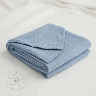 Double gauze/musselin blue ORGANIC