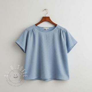 Double gauze/musselin blue ORGANIC