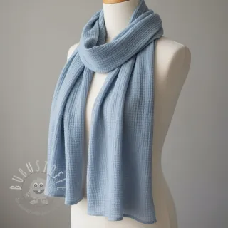 Double gauze/musselin blue ORGANIC