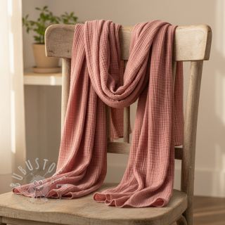 Double gauze/musselin mauve ORGANIC
