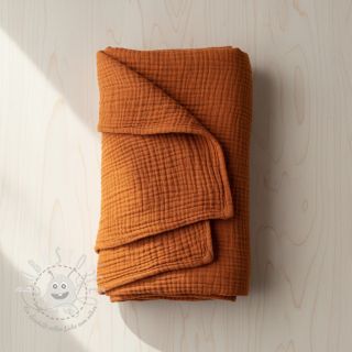 Double gauze/muslin rust ORGANIC