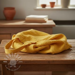 Double gauze/muslin soft yellow ORGANIC