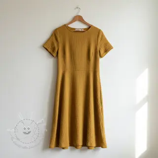 Double gauze/musselin ochre ORGANIC