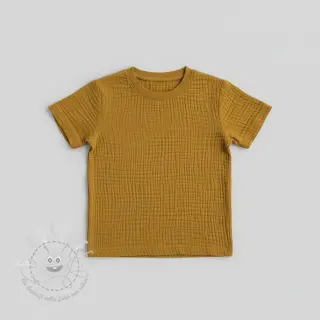Double gauze/musselin ochre ORGANIC