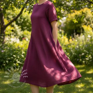 Double gauze/musselin berry ORGANIC