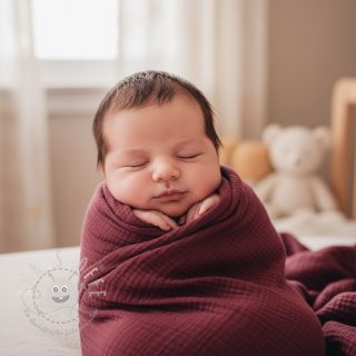 Double gauze/musselin berry ORGANIC