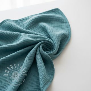 Double gauze/musselin blue shadow ORGANIC