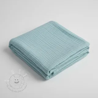 Double gauze/musselin teal ORGANIC