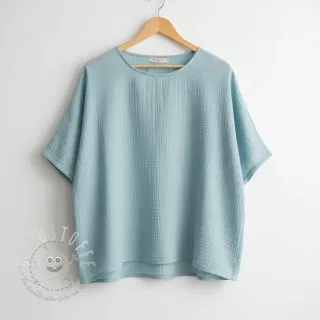 Double gauze/musselin teal ORGANIC