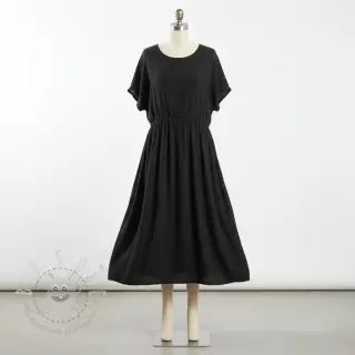 Double gauze/musselin black