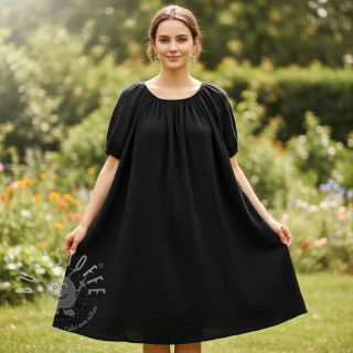 Double gauze/musselin black