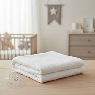 Double gauze/musselin white